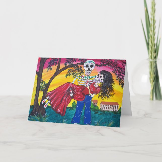 DAY OF THE DEAD Scarlett och Rhett Kort (Framsida)