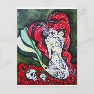 DAY OF THE DEAD SJÖJUNGFRU HEART VYKORT