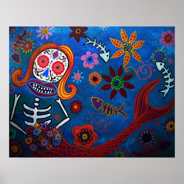 DAY OF THE DEAD SJÖJUNGFRU POSTER (Framsidan)