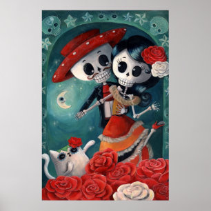 Day of the dead Skeleton Älskare Poster