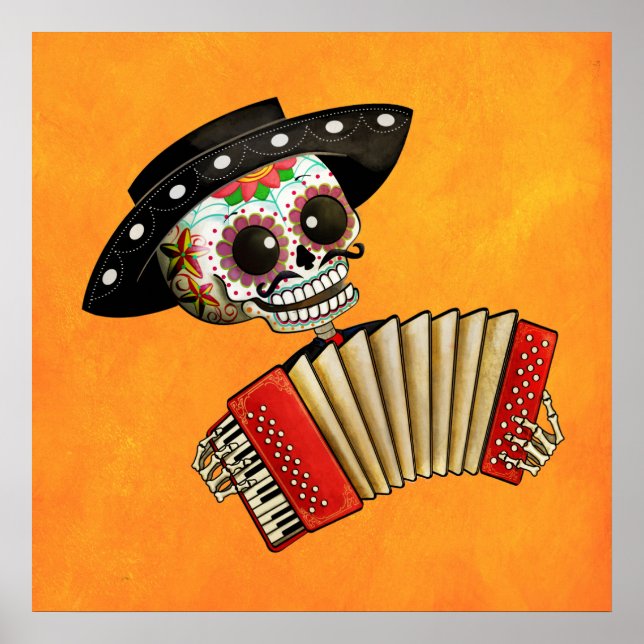 Day of the dead Skeleton El Mariachi Poster (Framsidan)