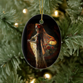 Day of the dead Skeleton Goth Aesthetic jul Julgransprydnad Keramik