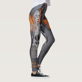 Day of the dead Skeleton Leggings Anpassningsbar M