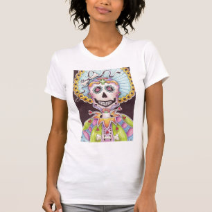 Day of the dead Skeleton med hjärtan T-Shirt