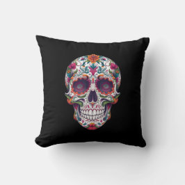 Day of the dead Skull 4 Kudde
