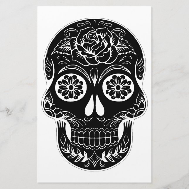 Day of the dead Skull Brevpapper (Framsida)