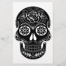 Day of the dead Skull Brevpapper