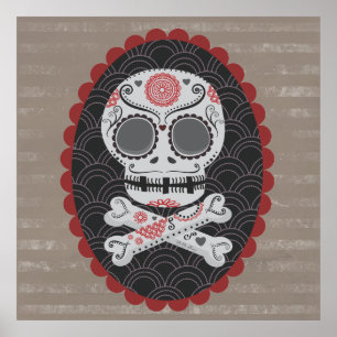 Day of the dead Skull Día de los Muertos calaveras Poster