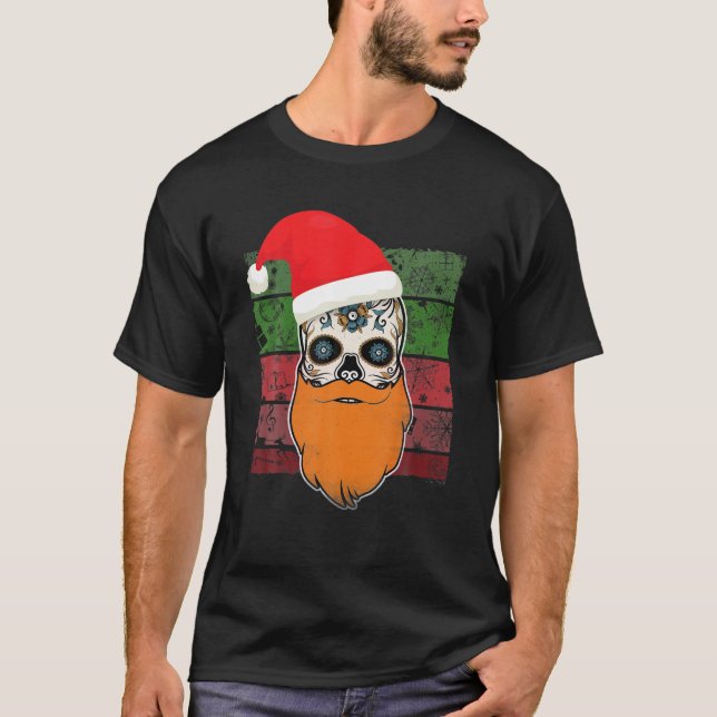 Day of the dead Skull-jultomten Hat Ginger B T Shirt (Framsida)