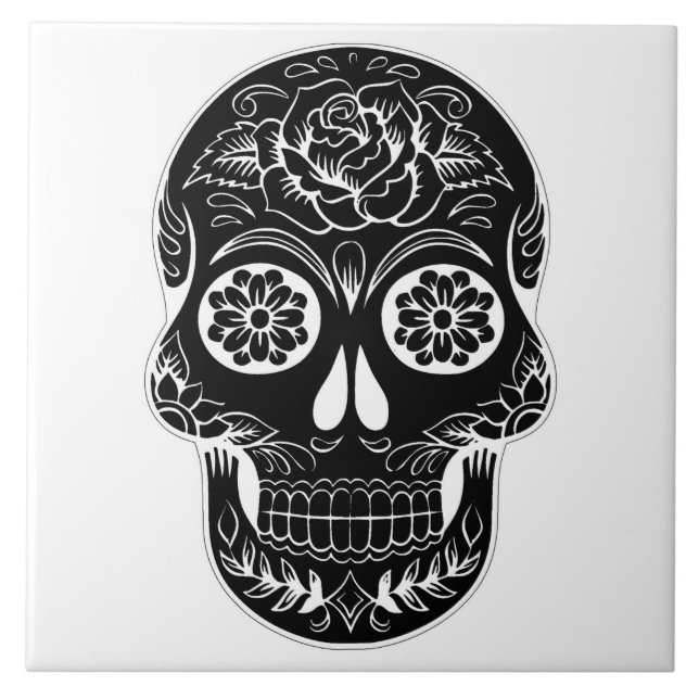 Day of the dead Skull Kakelplatta (Framsidan)