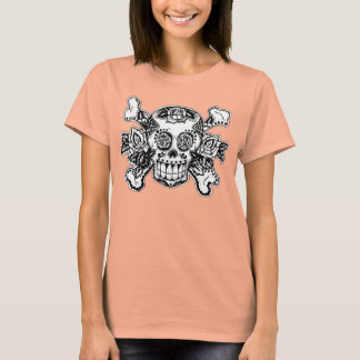 Day of the dead Skull & korsben T-shirt