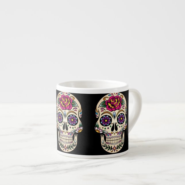 Day of the dead Skull med Ro Espressomugg (Framsida höger)
