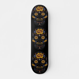day of the dead Skull Mini Skateboard Bräda 18,5 Cm