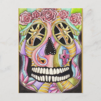 Day of the dead Skull 'n Ro vykort