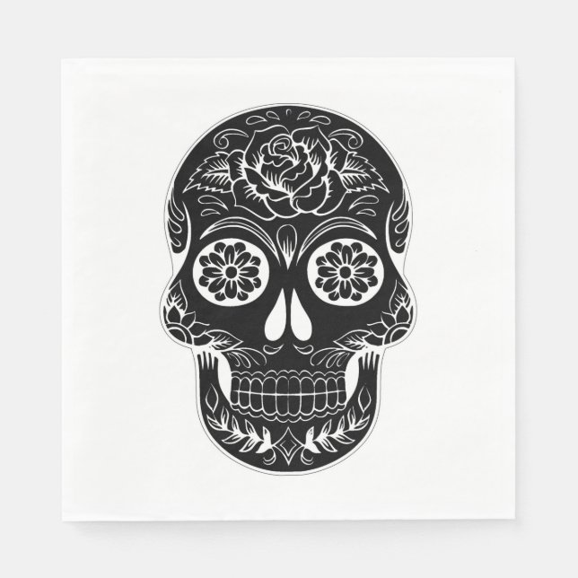 Day of the dead Skull Pappersservett (Framsidan)