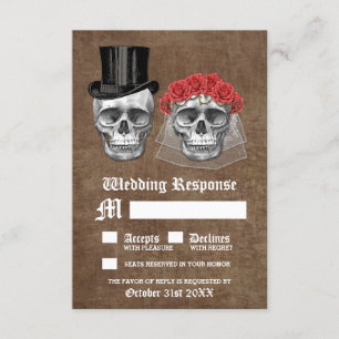 Day of the dead Skull, par Bröllop OSA Kort