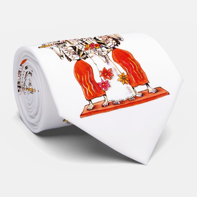 Day of the dead Skull - Skeleton Fiesta Tie Slips (Rullad)