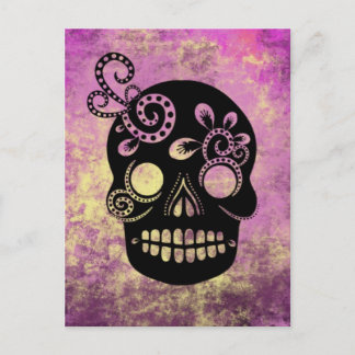 Day of the dead Skull Vykort