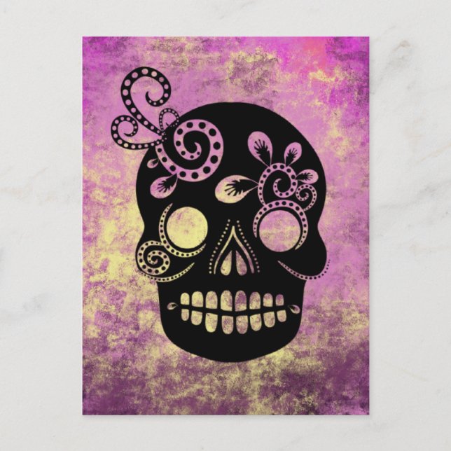 Day of the dead Skull Vykort (Framsida)