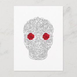 Day of the dead Skull Vykort