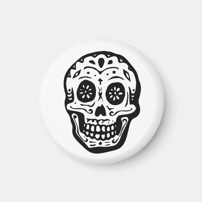 Day of the dead Skull-White Magnet (Framsidan)