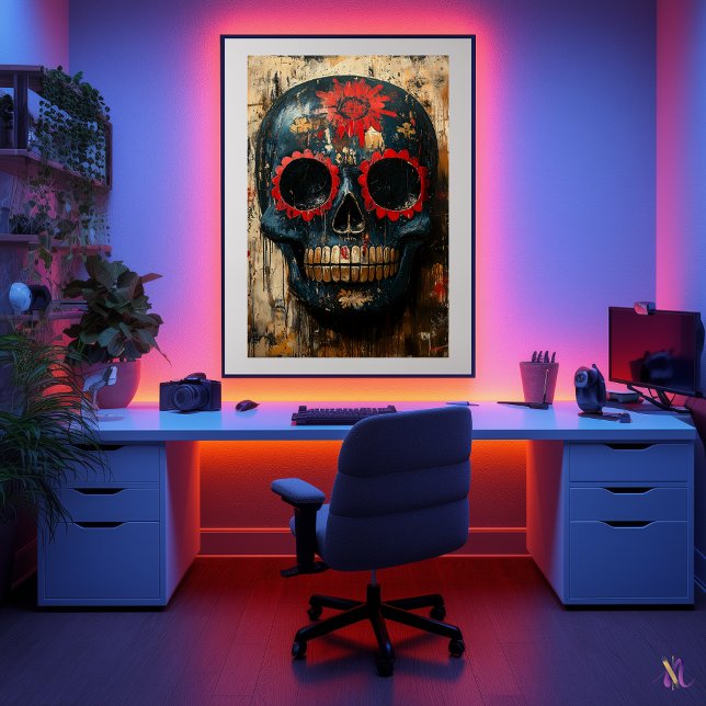 Day of the dead Skullmask - mexikansk kulturmask Poster (Skapare uppladdad)