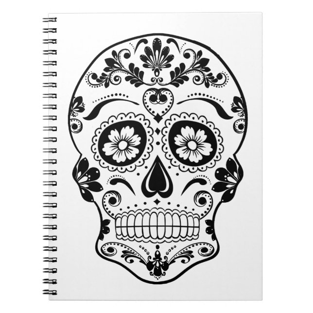 DAY OF THE DEAD SOCKER SKULL ANTECKNINGSBOK MED SPIRAL (Framsidan)