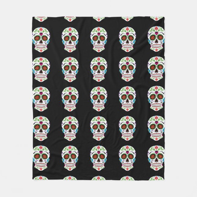 DAY OF THE DEAD SOCKER SKULL FLEECEFILT (Framsidan)