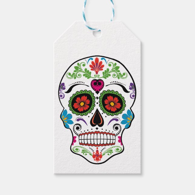 DAY OF THE DEAD SOCKER SKULL PRESENTETIKETT (Framsidan)