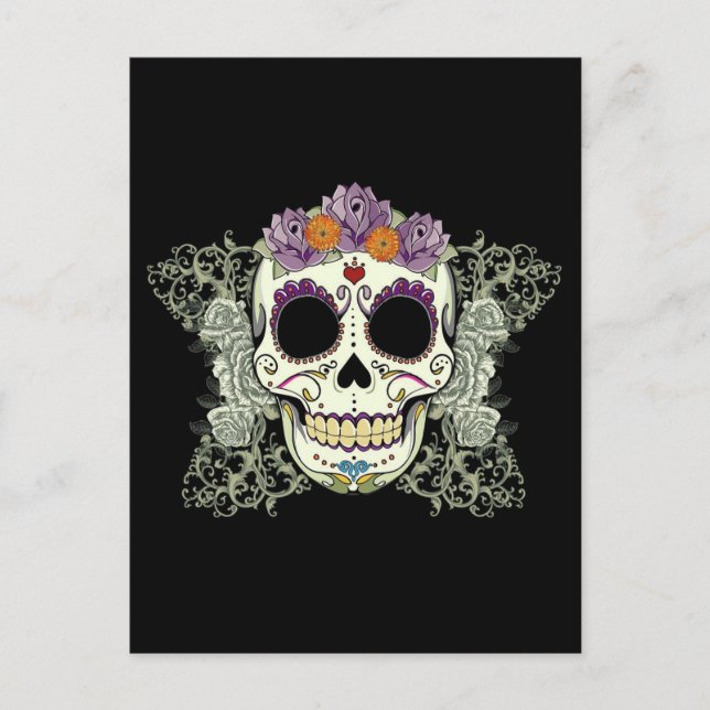 DAY OF THE DEAD SOCKER SKULL VYKORT (Framsida)