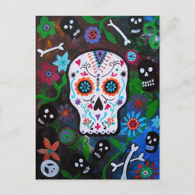 DAY OF THE DEAD SOCKERPOSTKORT VYKORT (Framsida)