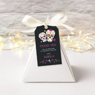 Day of the dead Sugar Döskallars Birthday Favor Ta Presentetikett