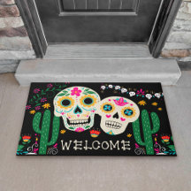 Day of the dead Sugar Döskallars Välkommen Doormat