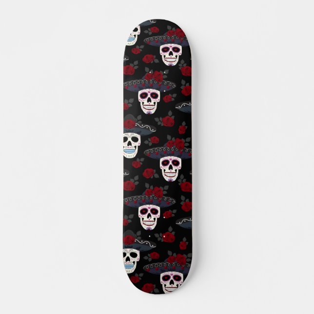 Day of the dead Sugar Döskalle skateboard (Framsida)