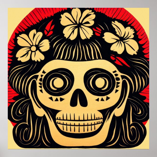 Day of the dead Sugar Skull 1 Poster (Framsidan)