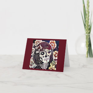 Day of the dead Sugar Skull 2 Helgkort