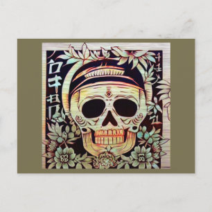 Day of the dead Sugar Skull 3 Helg Vykort