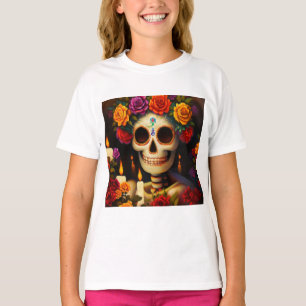 Day of the dead Sugar Skull 3 T Shirt