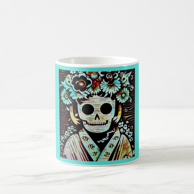 Day of the dead Sugar Skull 4 Kaffemugg (Center)