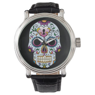 Day of the dead Sugar Skull Blue Watch Armbandsur