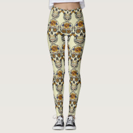 Day of the dead Sugar Skull (Dia de Muertos) Leggings