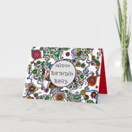 Day of the dead Sugar Skull födelsedag Kort