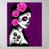 Day of the dead Sugar Skull Girl - Lila