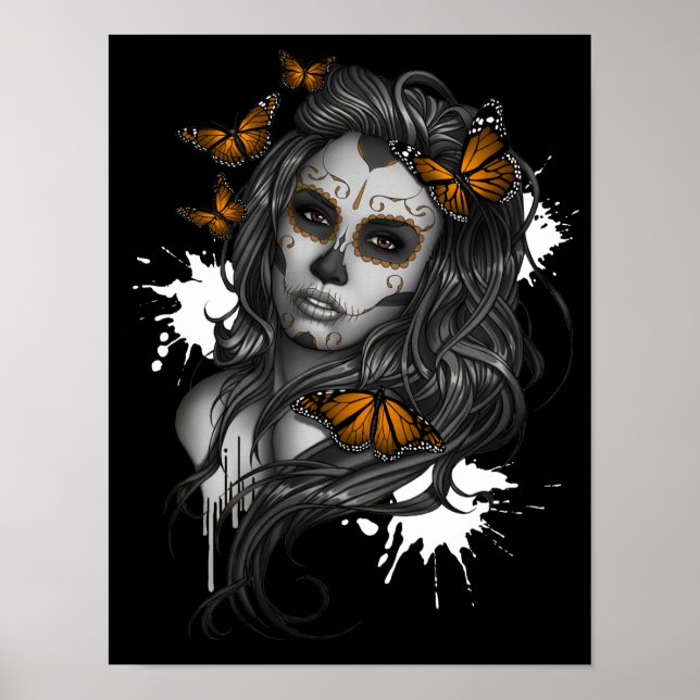 Day of the dead Sugar Skull Girl Poster (Framsidan)