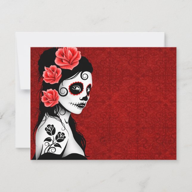 Day of the dead Sugar Skull Girl - Red (Framsida)