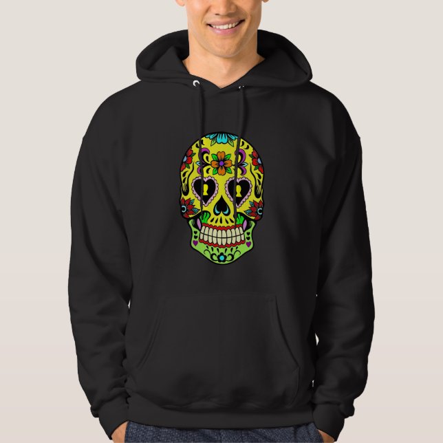 Day of the dead Sugar Skull Hoodie (Framsida)