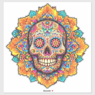 Day of the dead Sugar Skull Klistermärken