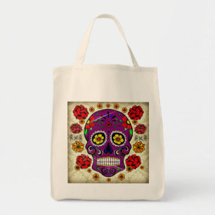 Day of the dead Sugar Skull Livsmedel Tote Tygkasse