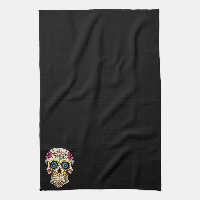 Day of the dead Sugar Skull med Kor Kökshandduk (Vertikal)