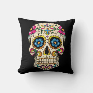 Day of the dead Sugar Skull med Kor Pillow Kudde